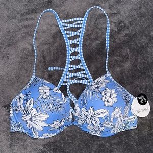Size Large Hot Water‎ Bikini Top Bandeau Push Up Underwire